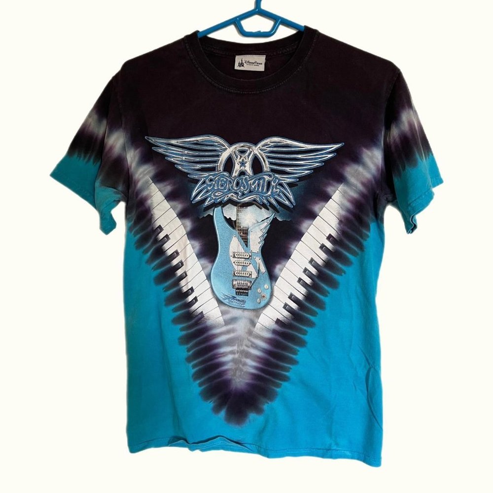 Vintage Aerosmith tie dye Disney parks t shirt
